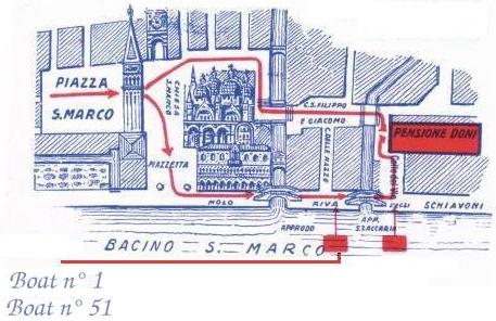 map to Albergo Doni in Castello